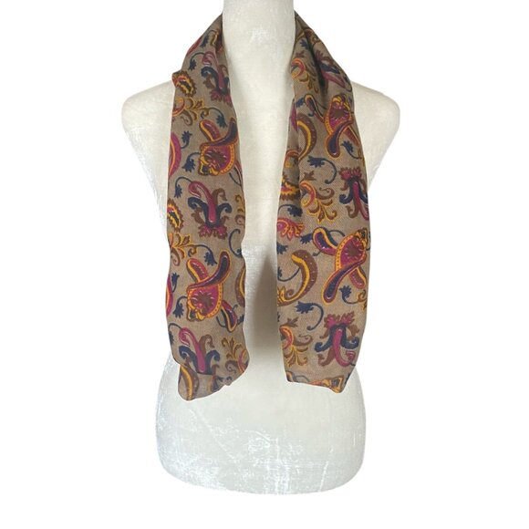 Multicolored patterned double layer women's scarf wrap shawl accessories - Picture 3 of 5